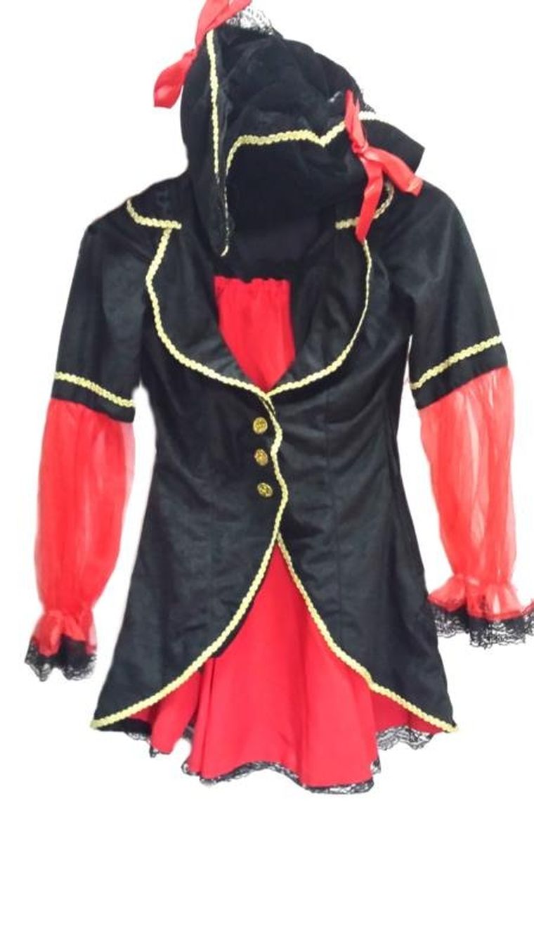 Piratka, czerwona, strój, M/L