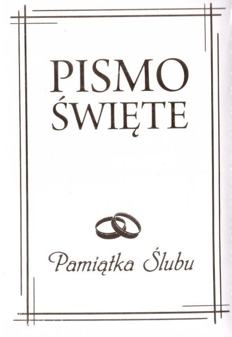 Pismo Święte w etui. Pamiątka Ślubu