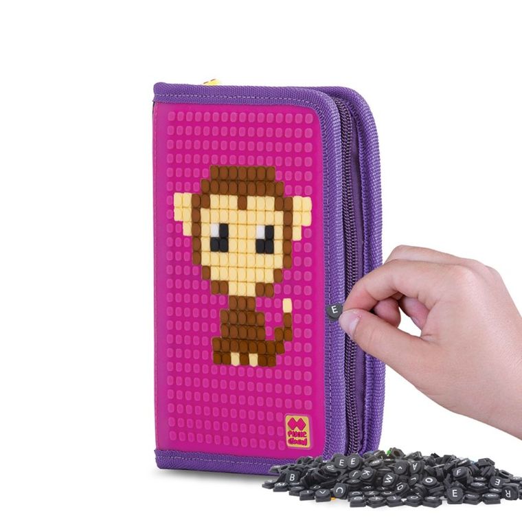 Pixie Crew, Alfabet, piórnik jednokomorowy, purpurowy panel