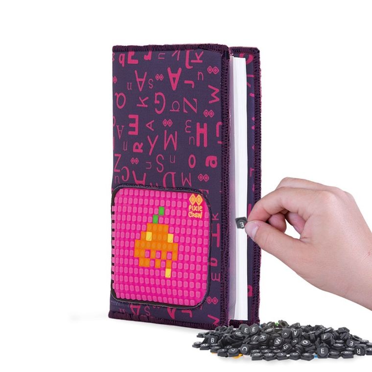 Pixie Crew, Alfabet, zeszyt A5, w linię, purpurowy panel, 1 szt.