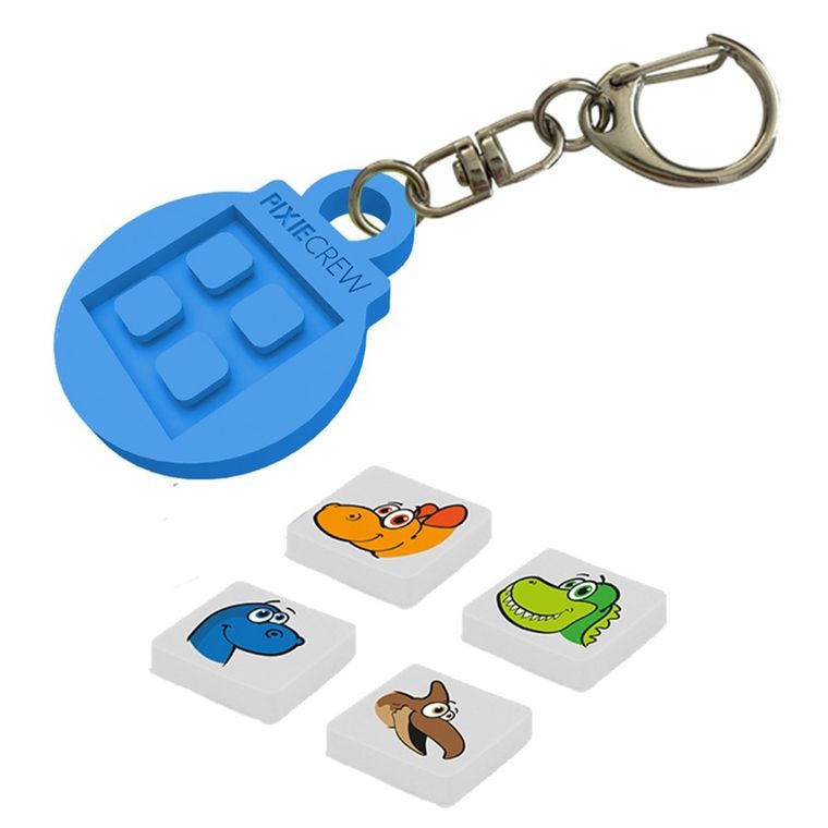 Pixie Crew, Dino, silikonowy breloczek, niebieski