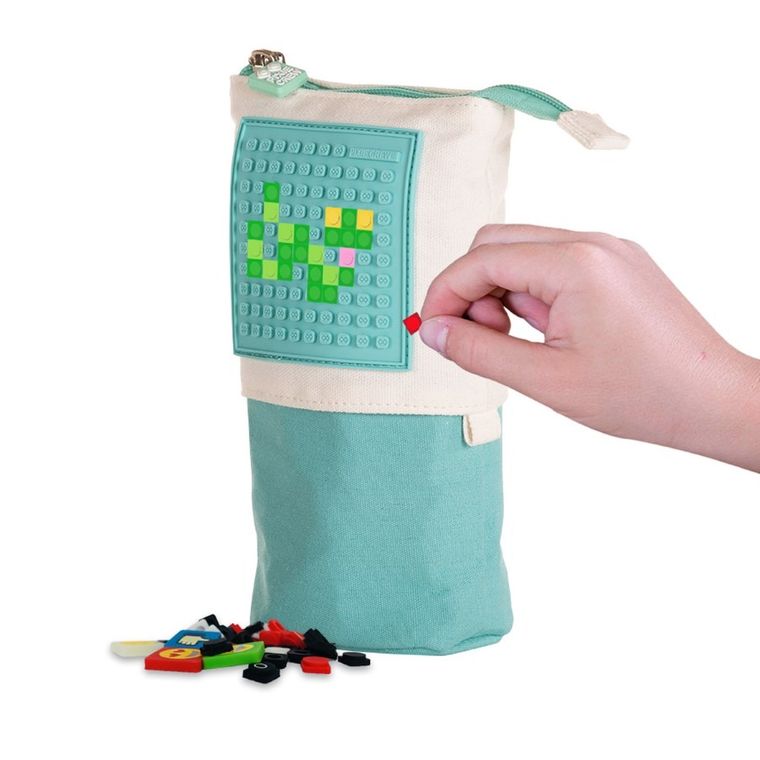 Pixie Crew, pionowy piórnik, turkusowy panel