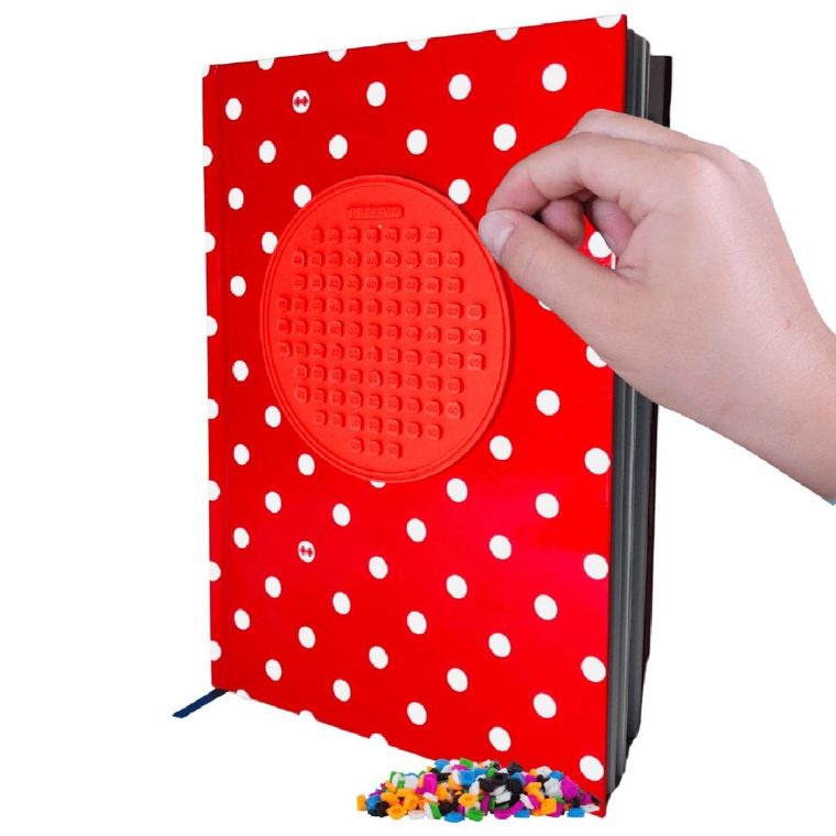 Pixie Crew, zeszyt A5, w linię, kropki, czerwony panel, 1 szt.