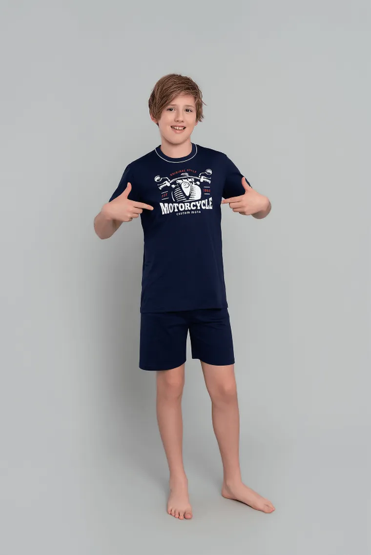 Piżama chłopięca, granatowa, Gibson, Italian Fashion