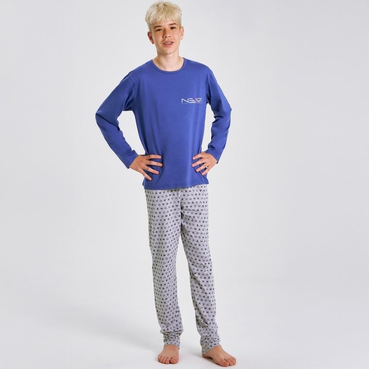 Piżama chłopięca, niebieska, Emil, Taro