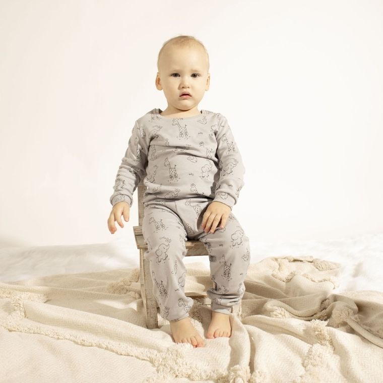 Piżama chłopięca, szara, Nicol