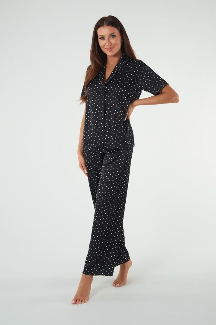 Piżama damska, czarna, Ria, Italian Fashion