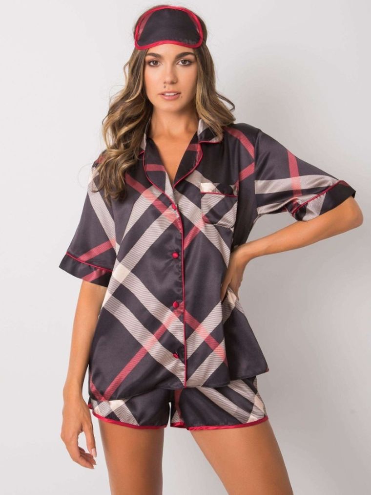 Piżama damska, czarna, Xsapienza