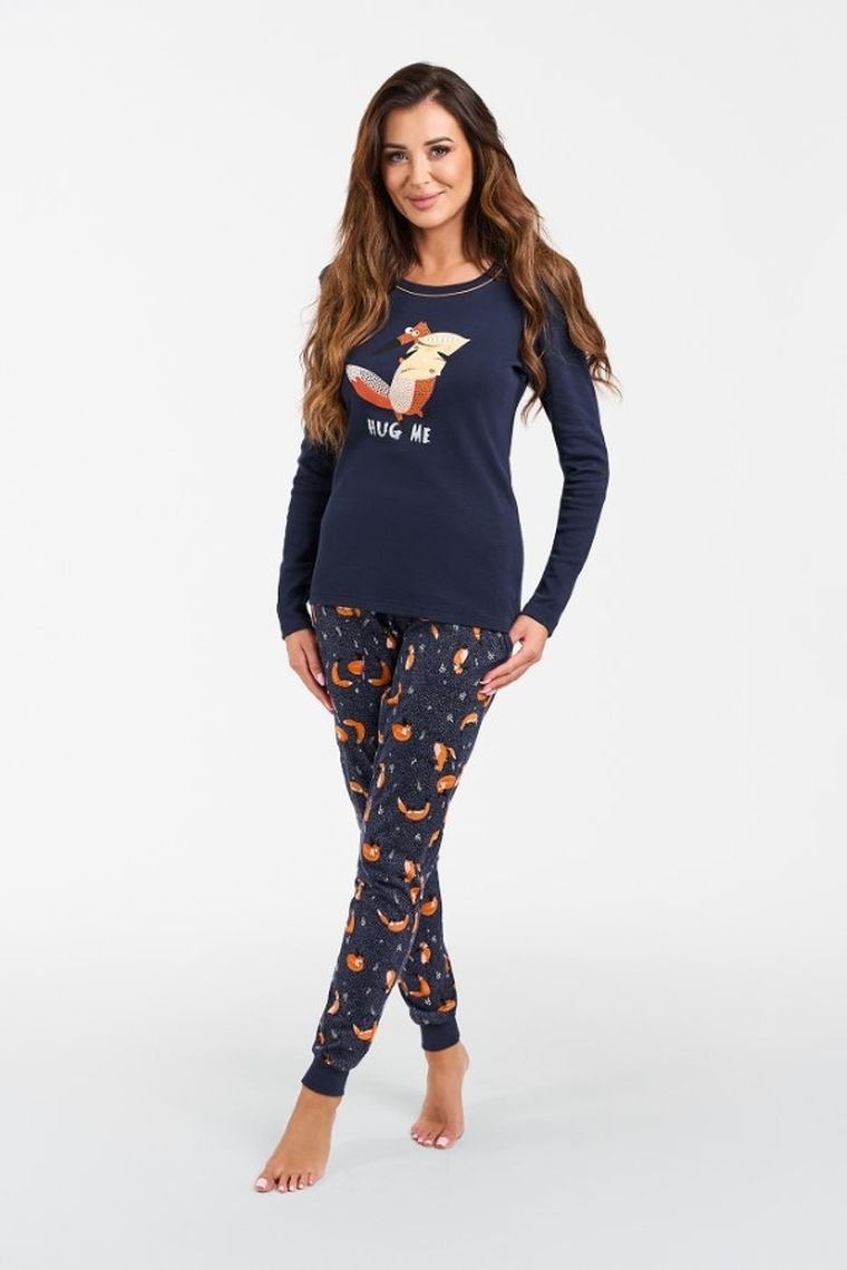 Piżama damska, granatowa, Wasilla, Italian Fashion