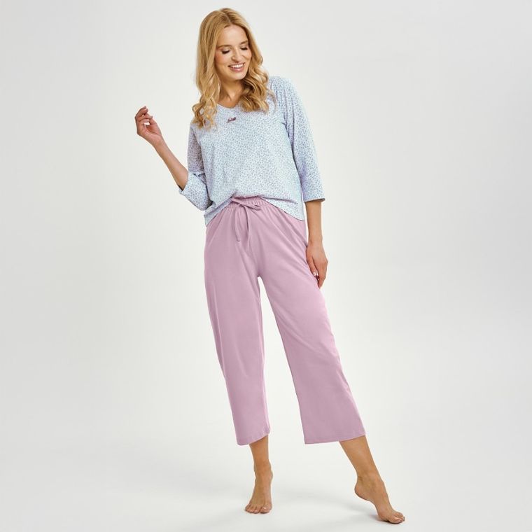 Piżama damska, niebieska, Debora, Taro