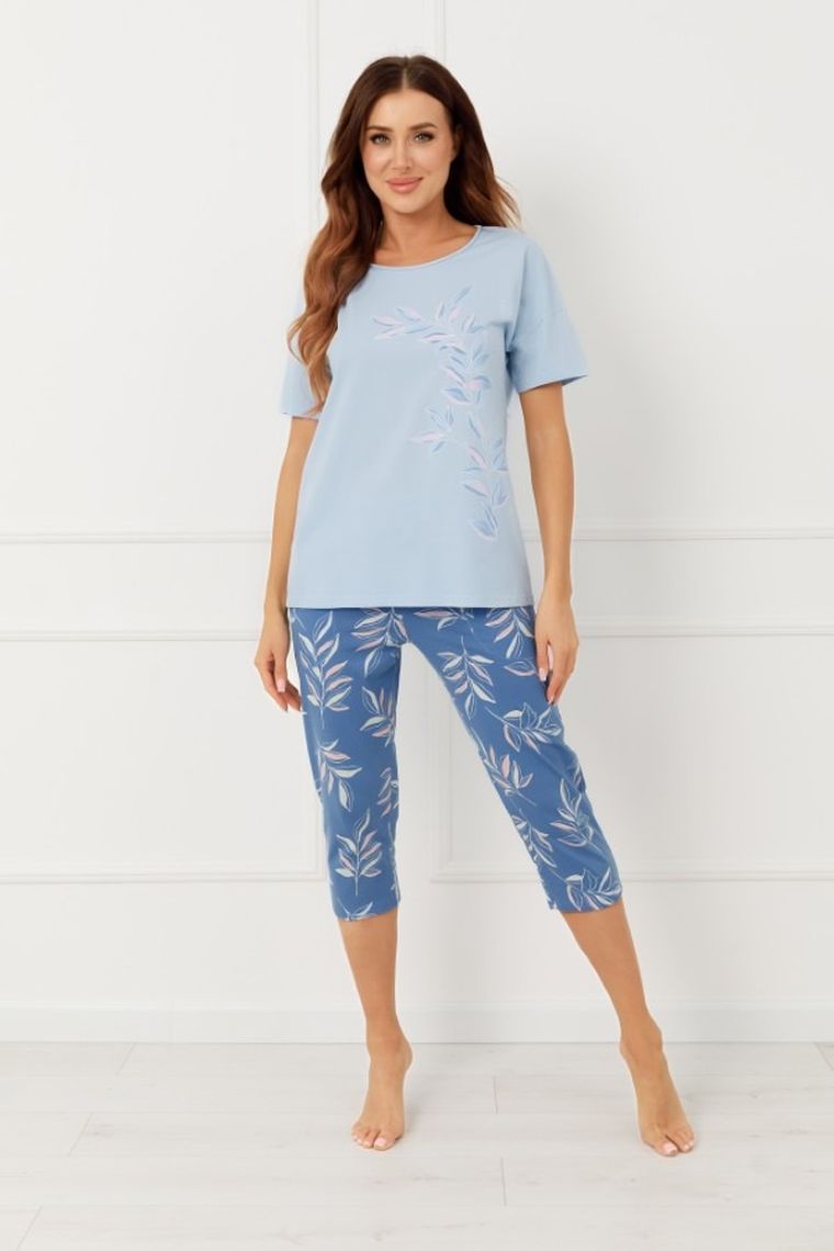 Piżama damska, niebieska, Erula, Italian Fashion
