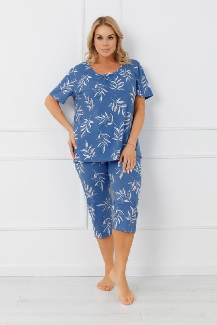 Piżama damska, niebieska, Perini, Italian Fashion