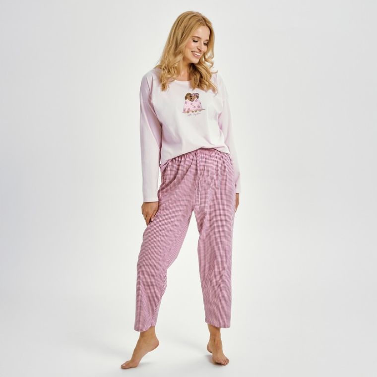 Piżama damska, różowa, Elisa, Taro