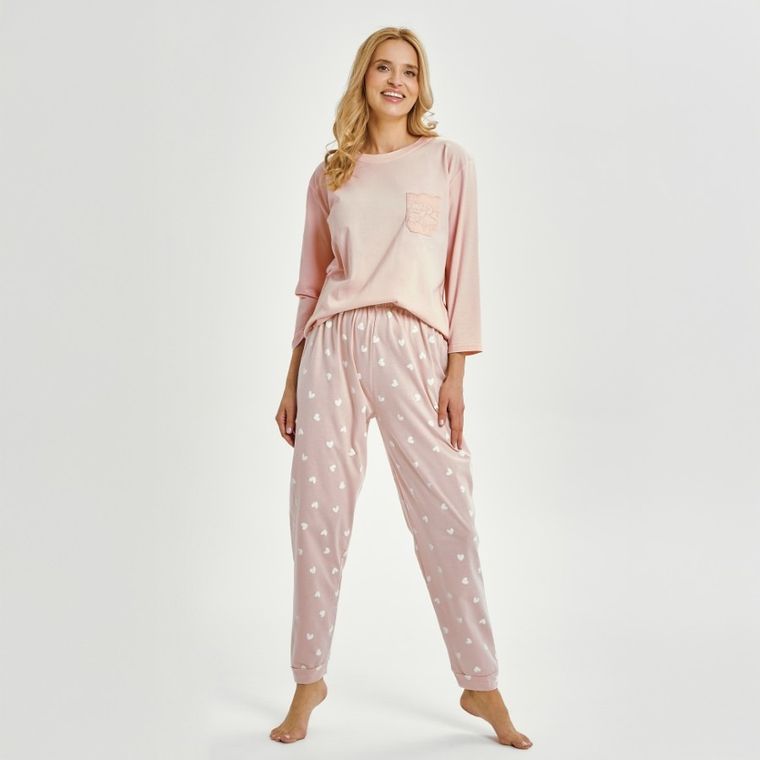 Piżama damska, różowa, Noris, Taro