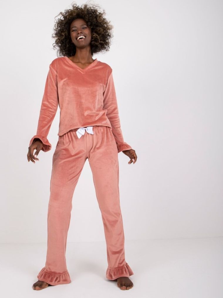 Piżama damska, różowa, Rue Paris