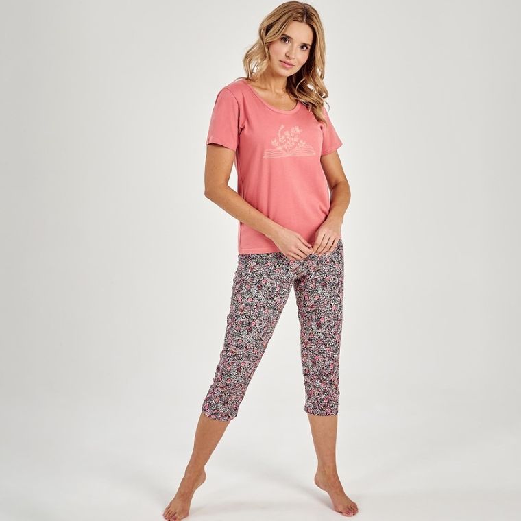 Piżama damska, różowa, Taro