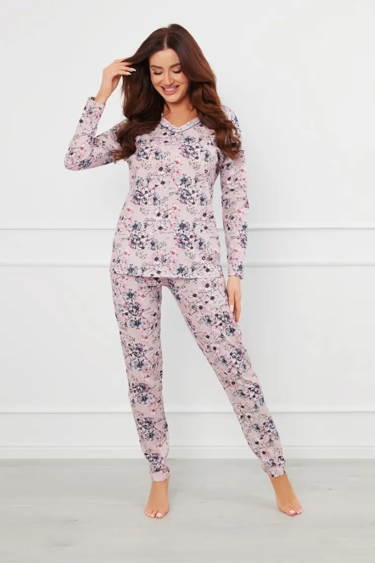 Piżama damska, różowa, Toliana, Italian Fashion