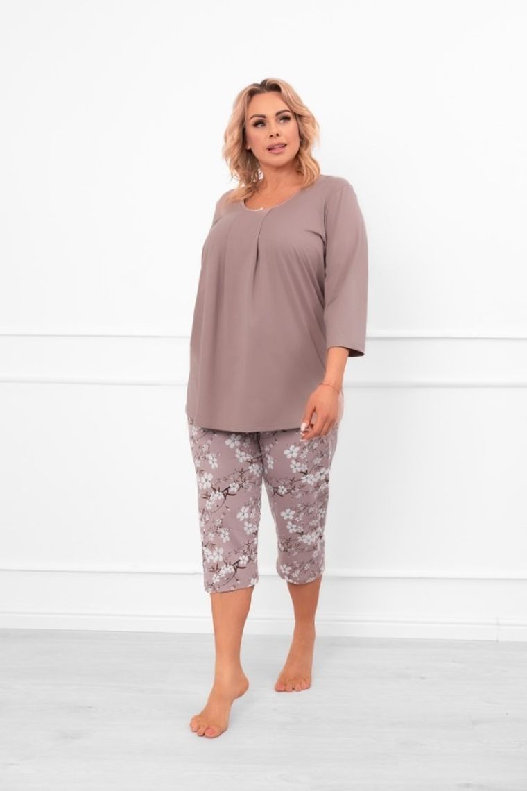 Piżama damska, szara, Oszima, Italian Fashion