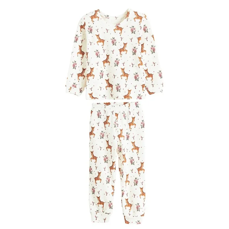 Piżama dziewczęca, ecru, Nicol