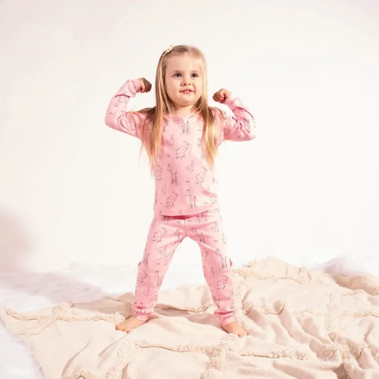 Piżama dziewczęca, różowa, Nicol