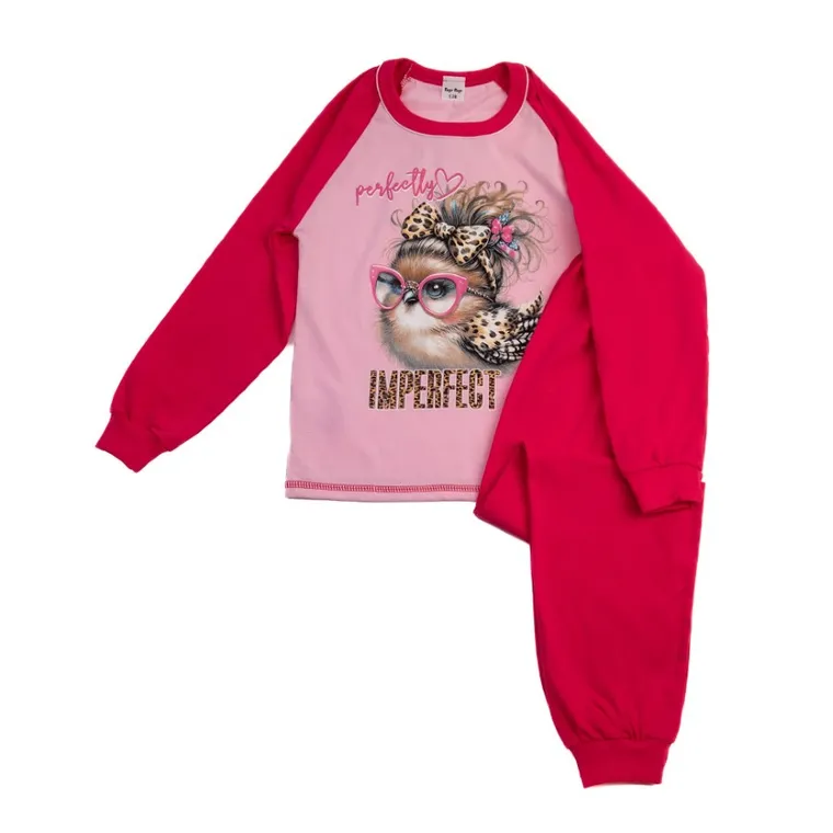 Piżama dziewczęca, różowa, Tup Tup