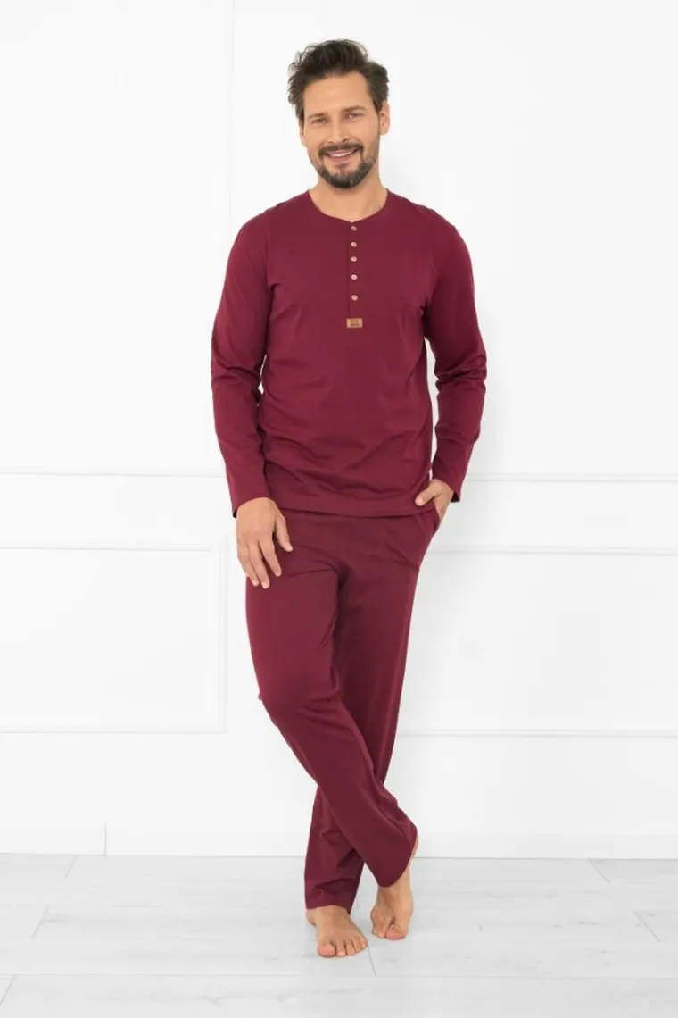 Piżama męska, bordowa, Gerard, Italian Fashion
