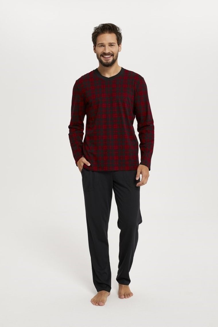 Piżama męska, czarna, Eliasz, Italian Fashion