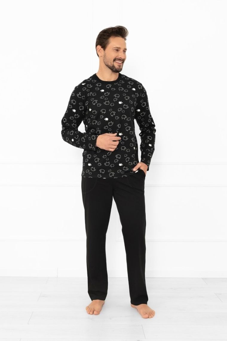Piżama męska, czarna, Wito, Italian Fashion