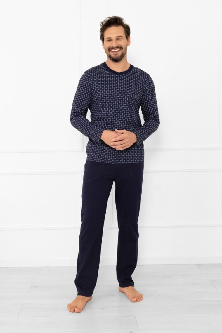 Piżama męska, granatowa, Gerard, Italian Fashion