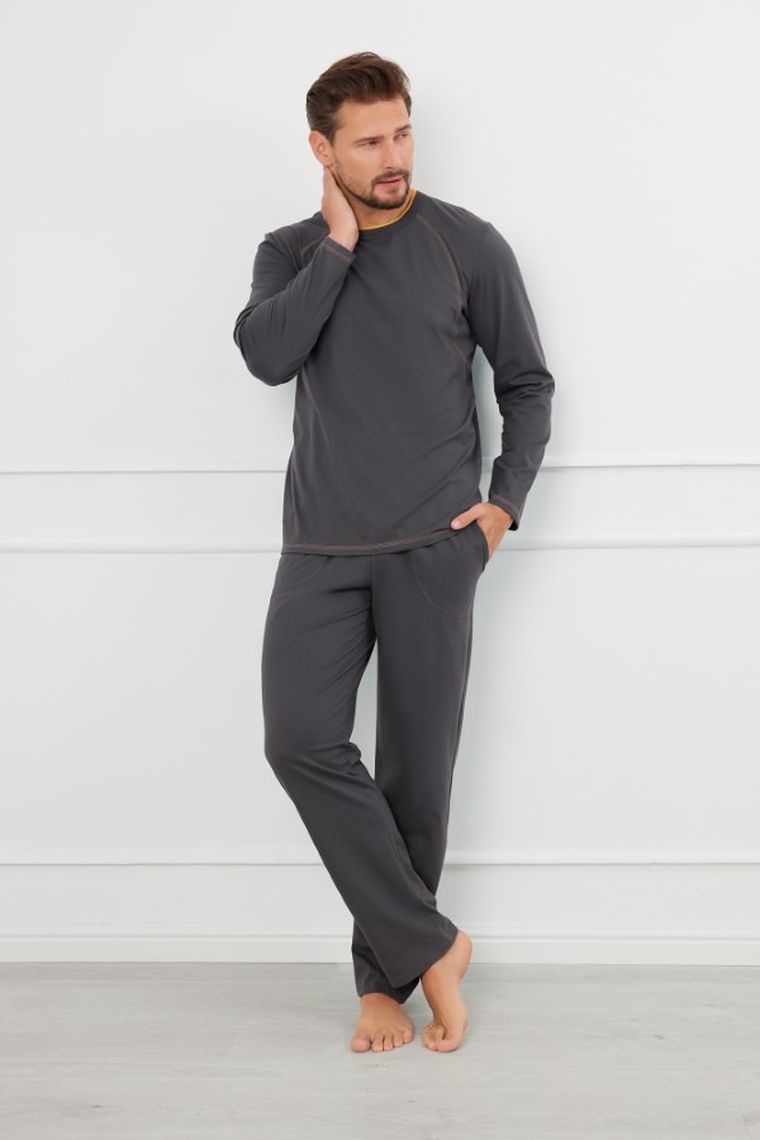 Piżama męska, szara, Italian Fashion