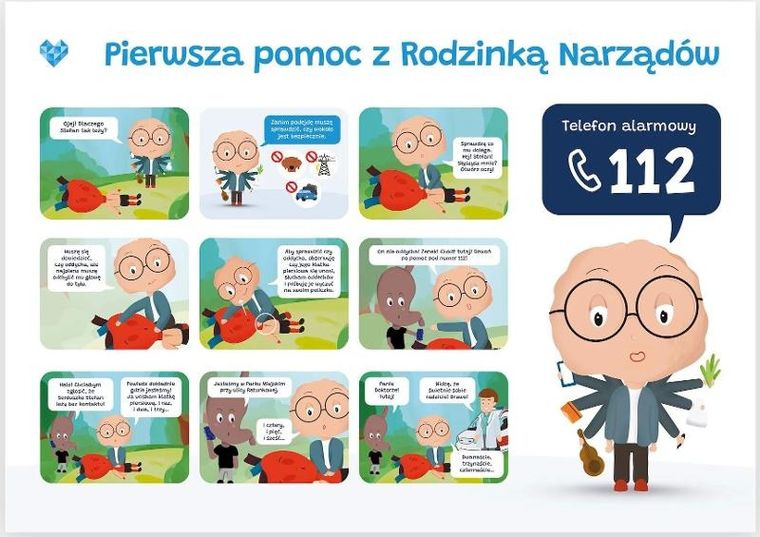 Plakat edukacyjny A2, pierwsza pomoc