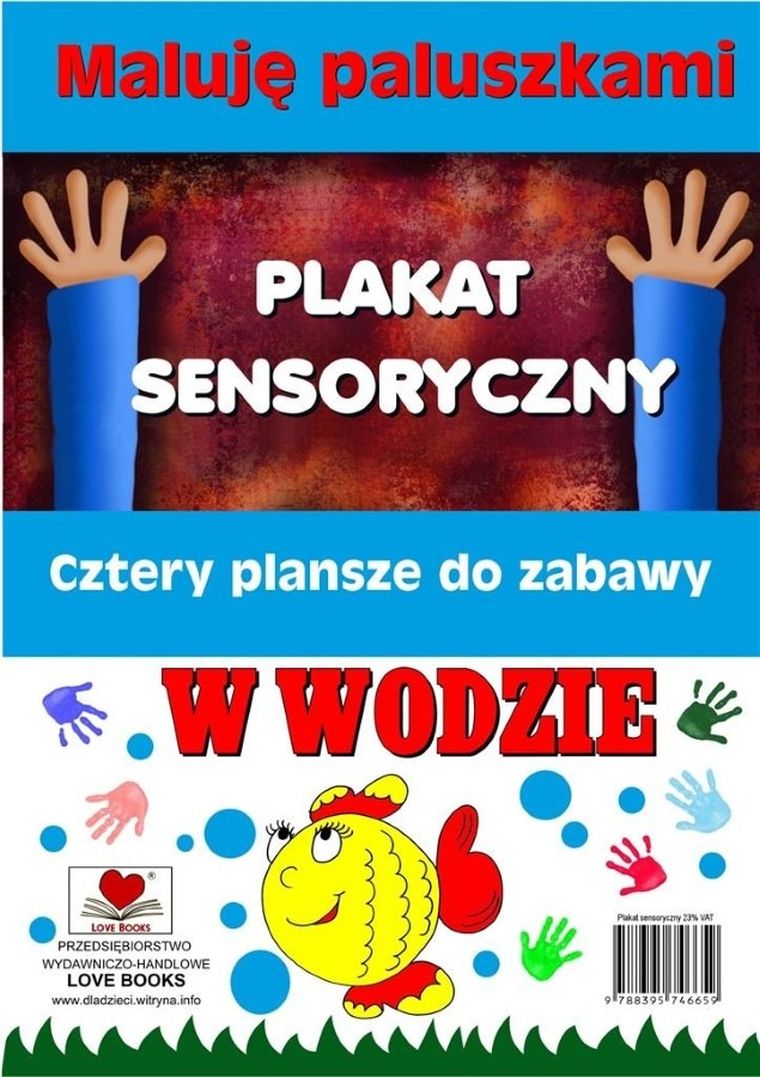 Plakaty sensoryczne. Maluję paluszkami. W wodzie