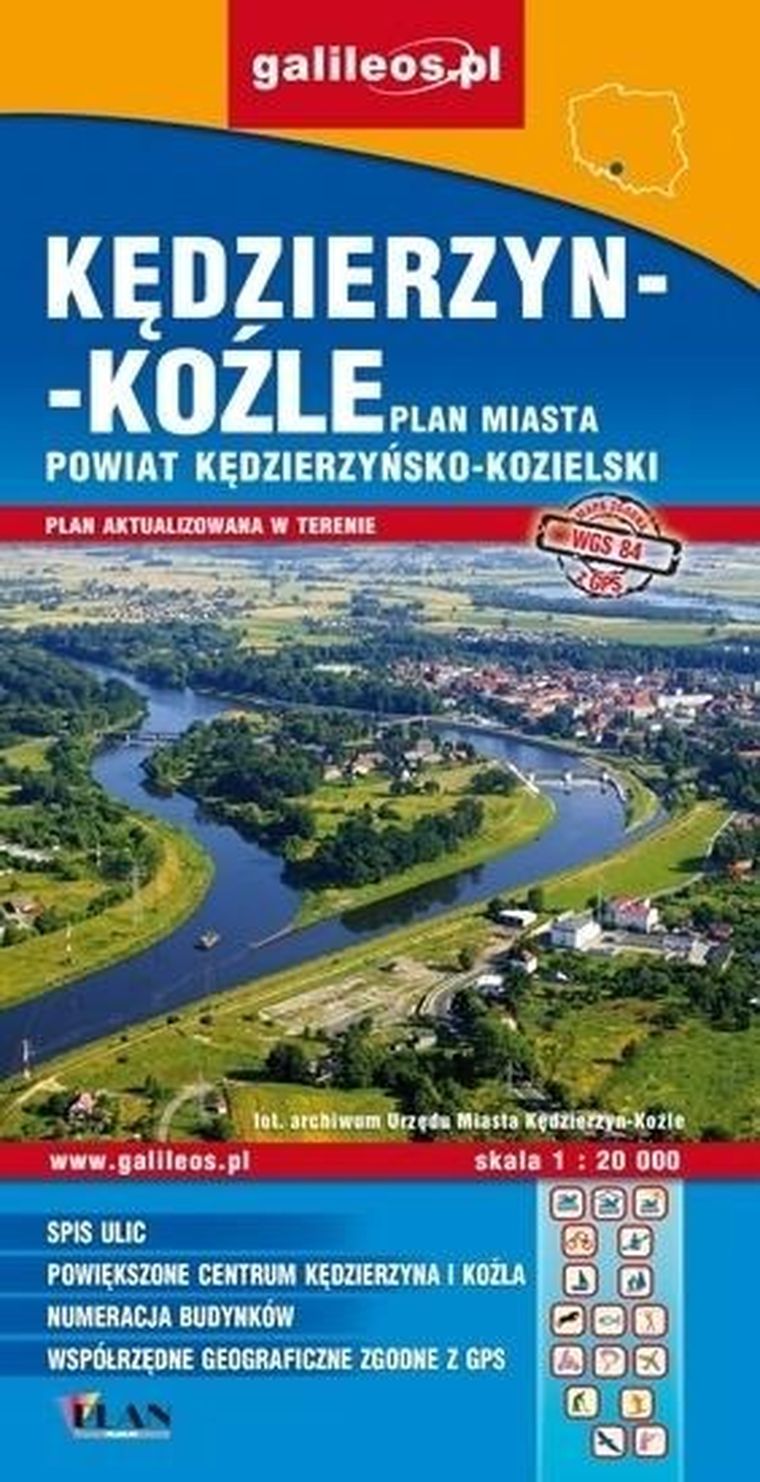Plan miasta. Kędzierzyn-Koźle (powiat) 1:20 000