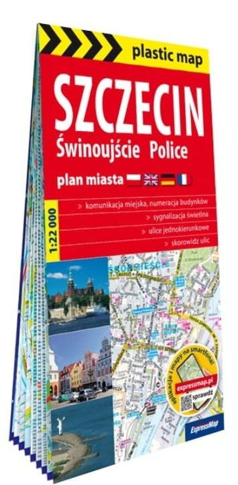 Plastic map Szczecin, Świnoujście, Police