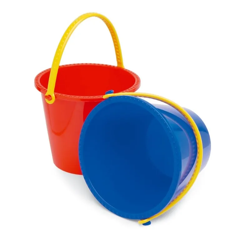 Plasto, duże wiaderko do piasku, czerwone niebieskie, 22 cm