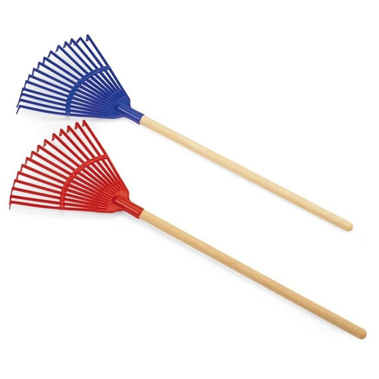 Plasto, grabie z drewnianą rączką, 80 cm