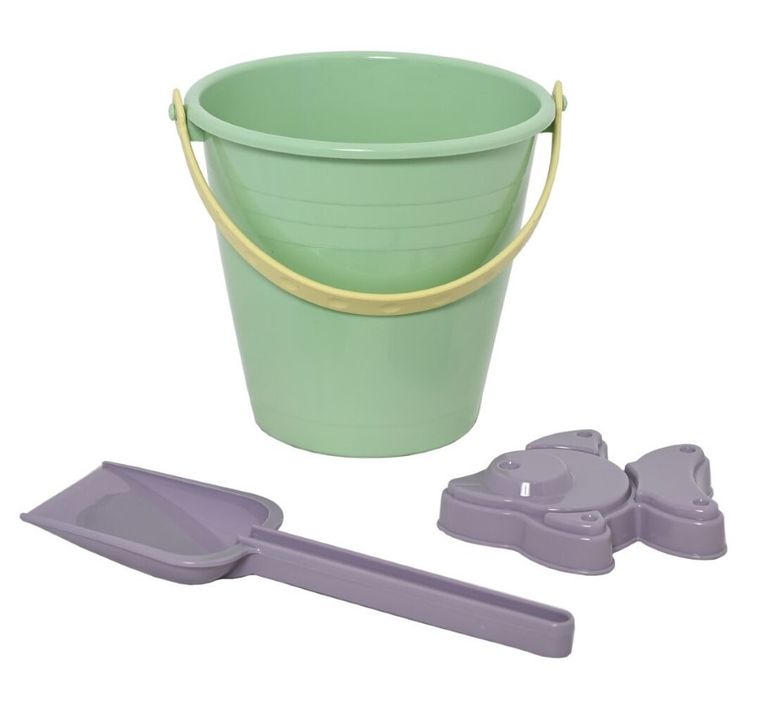 Plasto, I am green, wiaderko do piasku z akcesoriami, 1,2l