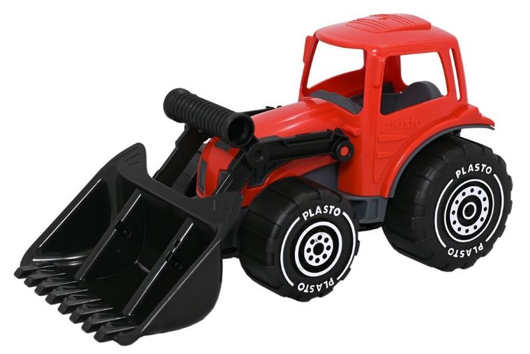 Plasto, Koparka, pojazd budowlany, czerwona, 32 cm