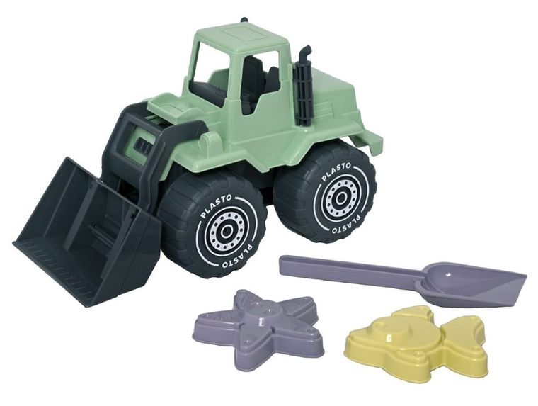 Plasto, koparka z łopatką i foremkami, 30 cm