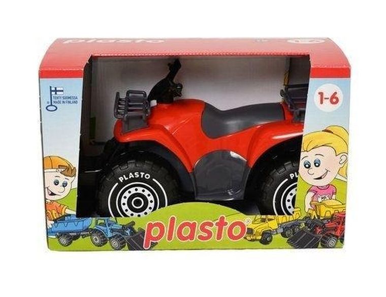 Plasto, Quad z pługiem, czerwony, 30 cm