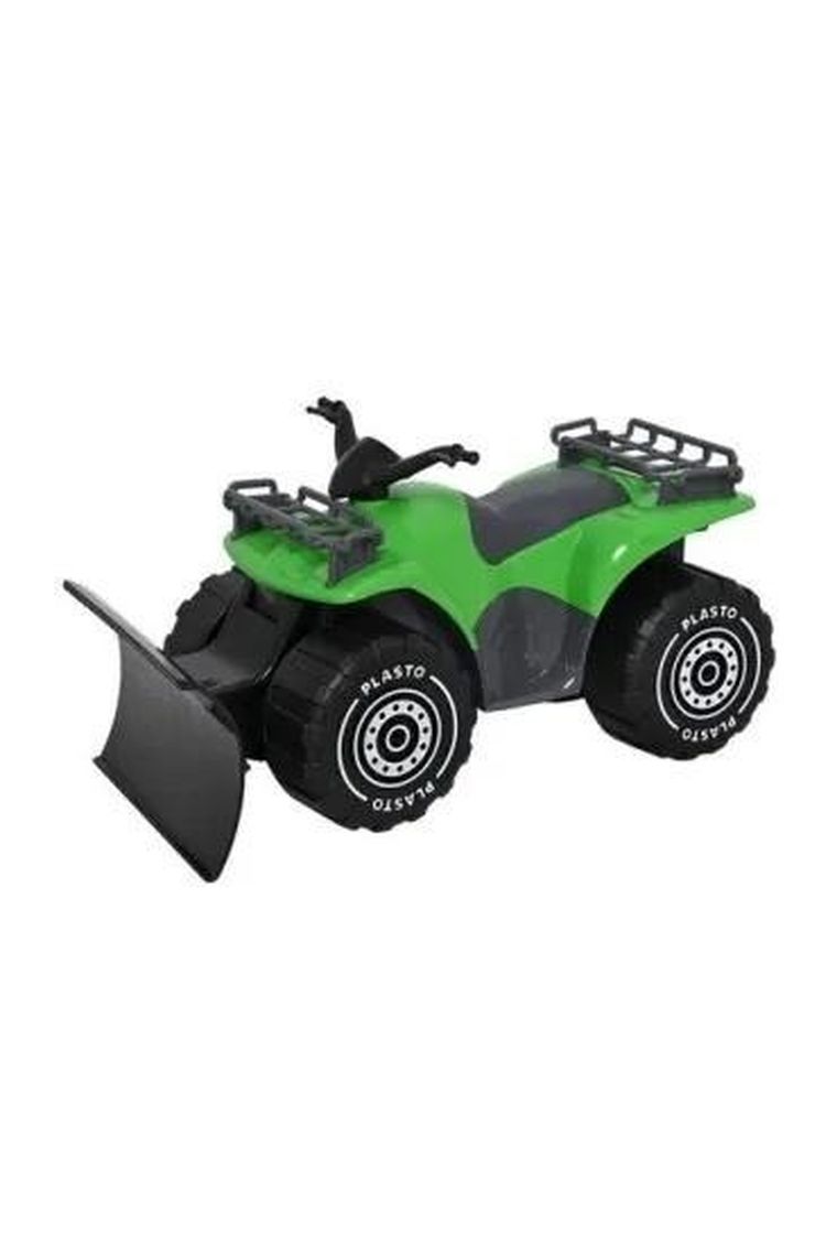 Plasto, Quad z pługiem, zielony, 30 cm