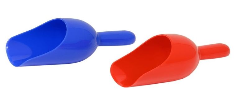 Plasto, szufelka do piasku, niebieska/czerwona, 23 cm