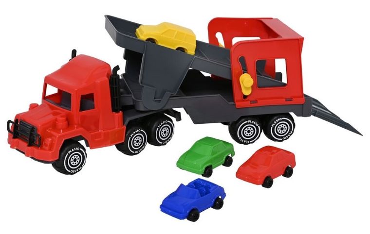 Plasto, tir laweta z samochodami, 47 cm