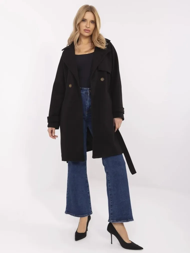 Płaszcz damski, czarny, Och Bella