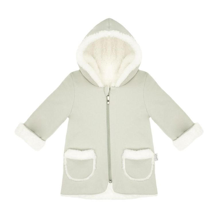 Płaszczyk dziewczęcy z kapturem, zielony, Nicol