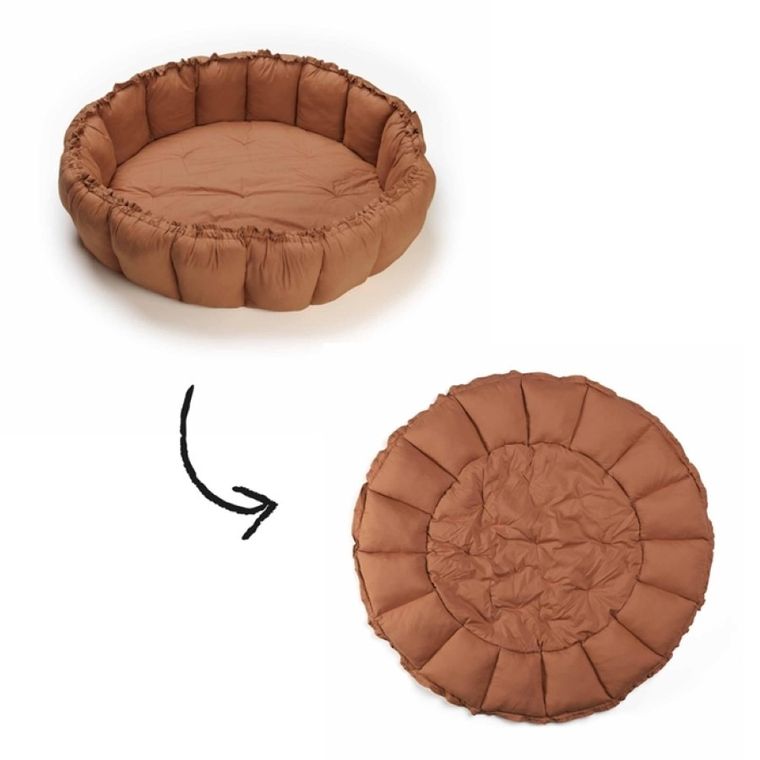 Play&Go, Bloom Organic, mata do zabawy, gniazdo niemowlęce, Tawny brown