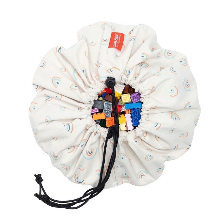 Play&Go, Mini, worek na zabawki i mata do zabawy, Rainbow, 40 cm