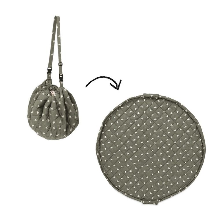 Play&Go, Soft, mata i worek na zabawki, Organic Birds, 120 cm