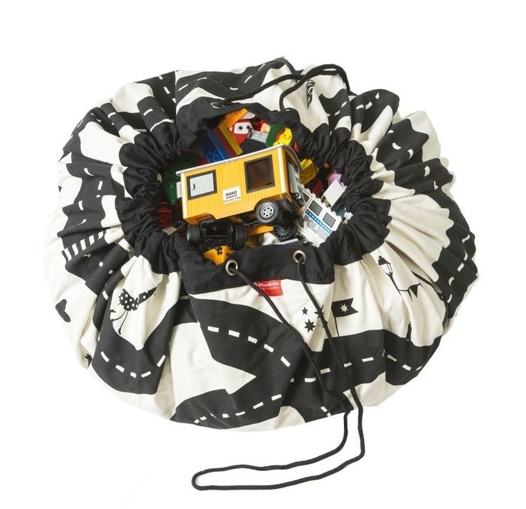 Play&Go, worek na zabawki i mata do zabawy, Roadmap Thunderbolt, 140 cm