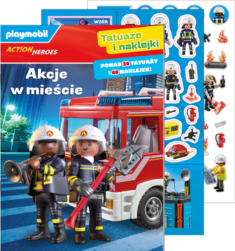 Playmobil Action Heroes. Akcje w mieście. Tatuaże i naklejki